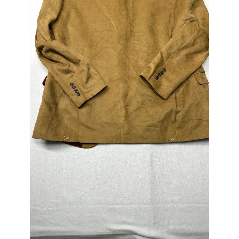 Nautica Men's Brown Faux Suede Sport Coat Blazer Jacket Size 44L‎